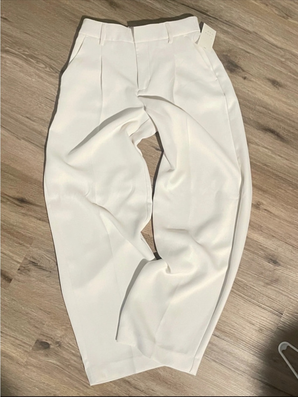 a new day Cream High-Waist Pleated Trousers